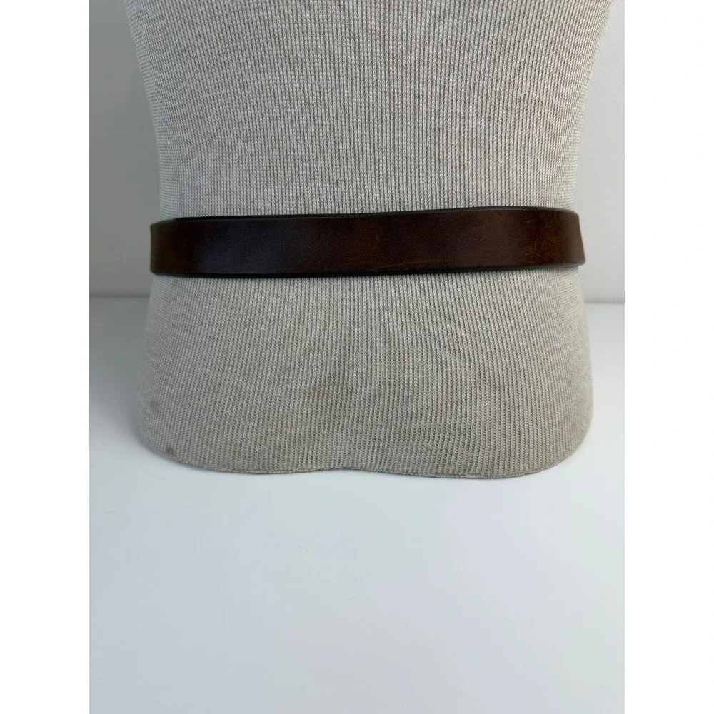 VTG REI Mens Leather Belt 38 Brown Made in USA Heritage Outdoor Casual Americana